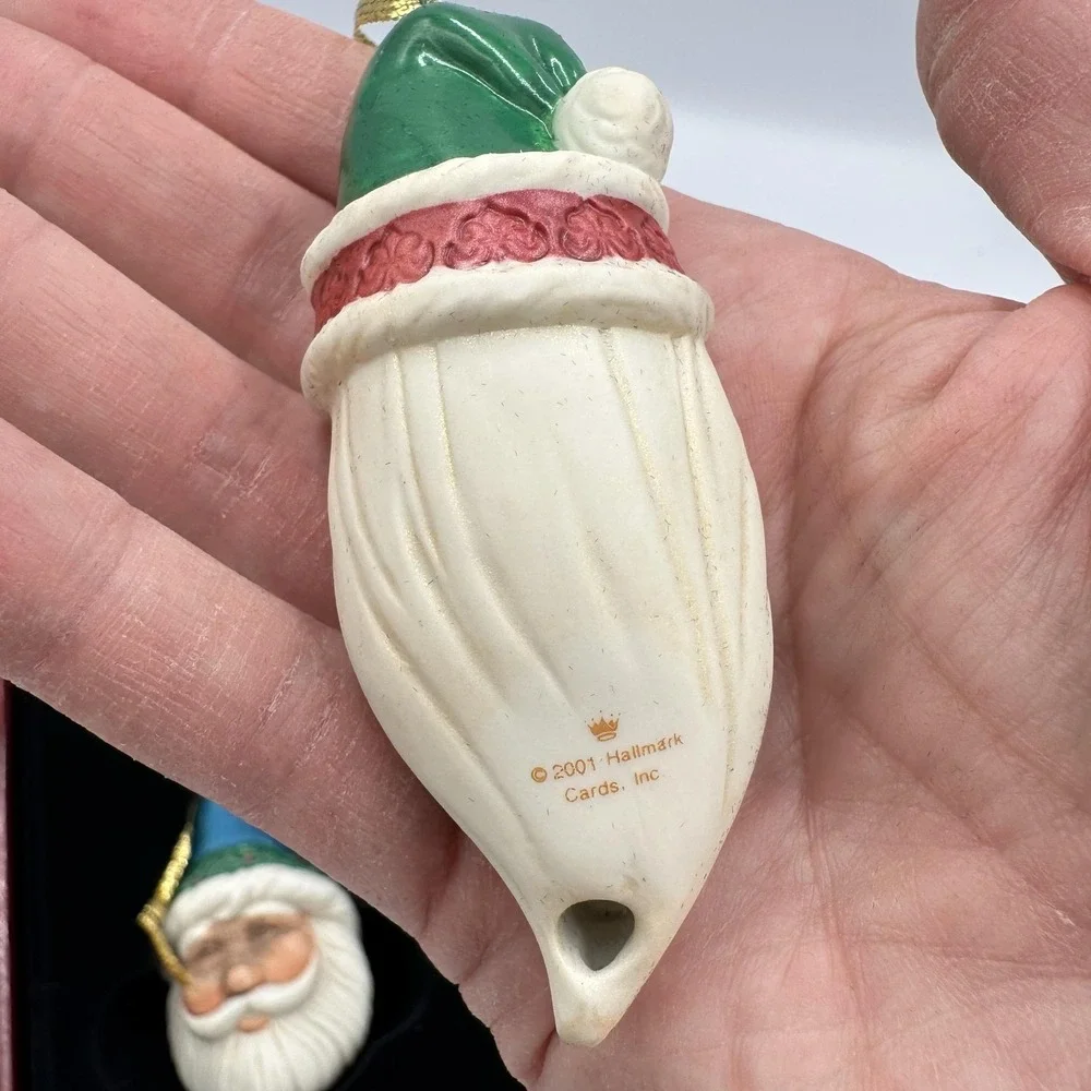 Vintage 2001 Hallmark‎ Legend Of Santa Claus Porcelain Ornaments Set Of 5 Xmas